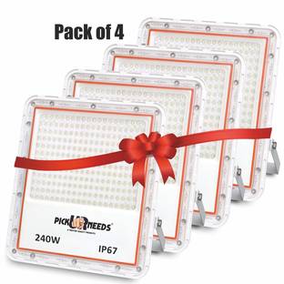 Pick Ur Needs Super Bright LED 240W Floodlight Cold White Thin LED Lens Headlight Pack of 4 Flood Light Outdoor Lamp
