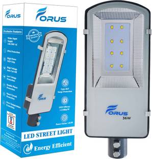FORUS LED Street Light 36 Watt Waterproof 10 Years Warranty, Cool White Excellent Quality Street Light, Street Light 36 Watt LED for Home, Street Lights Outdoor, Street Lamp, LED Street Road Lights 1Pc Flood Light Outdoor Lamp