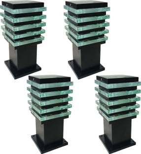 BENE Ice Cube Outdoor Lamp, (Black, 11 Cms, Pack of 4 Pcs) Gate Light Outdoor Lamp