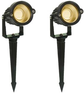 D'Mak LED Outdoor Garden Spot and Spike 5W IP65, Warm White 3000K, with 1 Year Warranty, Aluminium Body (5Watt) - Set of 2 | Garden Lights | | 5w Garden Light | Post Light Outdoor Lamp
