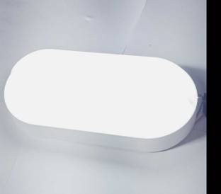 aadi Led Oval Shape Outdoor Indoor Bulkhead Waterproof IP54, 9 Watts Garden Outdoor Light -16 X 6.5 X 4.5 cm-Cool White || Post Light Outdoor Lamp