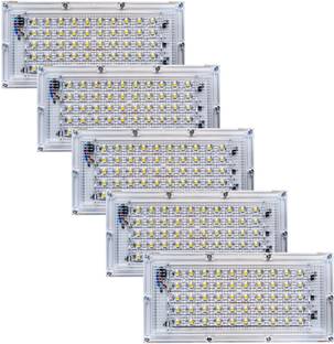 spark world 50 Watt Ultra Thin Slim IP65 Metalled Flood Outdoor Light Cool White Waterproof Brick Light - 50W (Pack of 5) Flood Light Outdoor Lamp