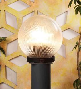 PR Prashant Outdoor Gate/Pillar/Garden Light, Transparent, 6 Inch, Pack of 1 Gate Light Outdoor Lamp