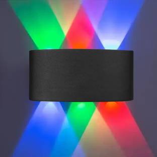 aadi Up Down Wall Lamp With Bulb-3+3 Warm White Post Light Outdoor Lamp (Red-Blue-Green)) Post Light Outdoor Lamp