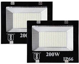 KCS Lite 200W Focus Model LED Flood Metal Light IP66 Outdoor Lights Waterproof Led Halogen Light,Focus Light,for Factory,Garage,Parking (Pack of 2) Flood Light Outdoor Lamp