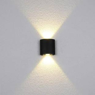 BellGrey 2 Way LED Indoor & Outdoor Lamp Up/Down Elevation Light Rustproof & Waterproof Aluminum Body Black (Warm White) Post Light Outdoor Lamp