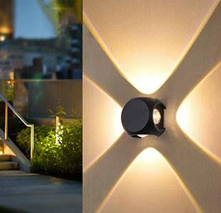 aadi Outdoor Lamp Four Way Wall 12 Wt Led Warm White Post Light Outdoor Lamp