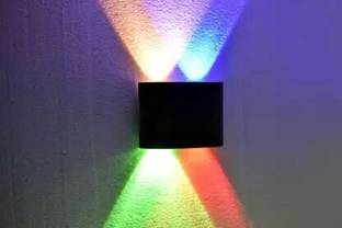 aadi Up-Down Led Outdoor Black Body Waterproof IP65 Exterior Wall Step Light Waterproof Lamp ( 12 Watt) 4 Ray) Post Light Outdoor Lamp (Red-Blue) Post Light Outdoor Lamp