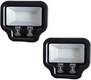 Raghav trading TV Model 50W Led Flood Light - Ip66 Waterproof Led Lights with 120 Wide Beam-Led Lamp Lights for Yard,Showroom,Shop, Factory,Garden, Playground & Home (Cool White,6500k)-Pack of 2 Flood Light Outdoor Lamp