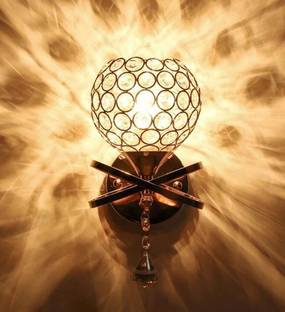 DENICRAAS Indoor Decorative Wall lamp Elegant Wall Lamp for Bedroom,Modern Crystal Wall Light, Sconce Fixture LED pack of 1 Post Light Outdoor Lamp