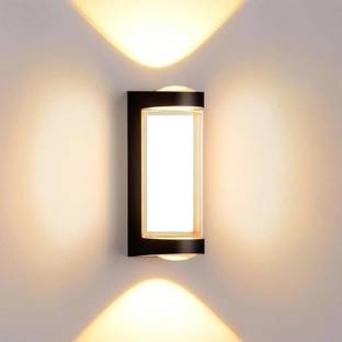 Volt Vision 2 Way Profile LED Indoor & Outdoor Lamp Up/Down Right/Left Elevation Light Rustproof & Waterproof Aluminum Body Black (Warm White) Post Light Outdoor Lamp