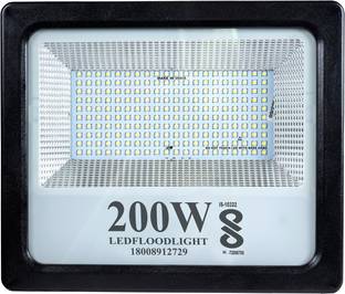 PE 200W BIS Approved PC Body LED Flood Halogen Light With 2 Year Warranty - Pack of 1 Flood Light Outdoor Lamp