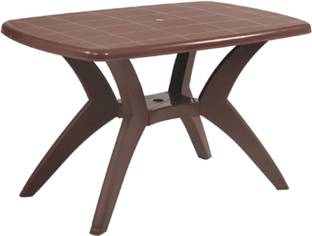 Supreme Melody Four Seater Dining Table,Globus Brown Plastic Outdoor Table