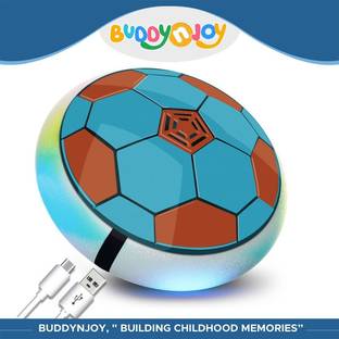 Buddynjoy Rechargeable With Music And Light Indoor Floating Hoverball Air Soccer Football