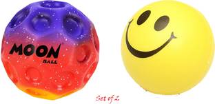 AncientKart High Bounce Moon ball with Smiley Sponge ball set of 2