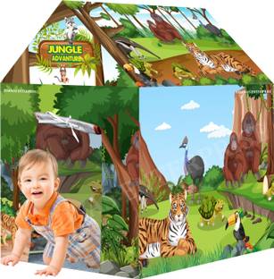 VISHWAS ENTERPRISE Play tent house for kids in Jungle theme (Green)