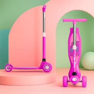 Little Olive Tikes Adjustable Scooter with Wide Brakes for Kids, Lightweight, Foldable