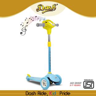 Dash Kick Scooter For Kids With LED Lights & Music Capacity 45kg ( 3+ Years | Blue)