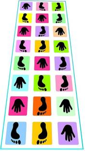 Kids Mandi Hopscotch Jumbo Play mat Game (40" x 108") - Hopscotch an Unique Balancing Game