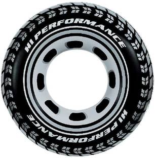 4MYL Swimming Pool Tube for Adults Big Size Cool Black Wheel Tire Men Swimming Ring