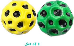 AncientKart Single Colored Moon ball High Bouncy Planet Design set of 2