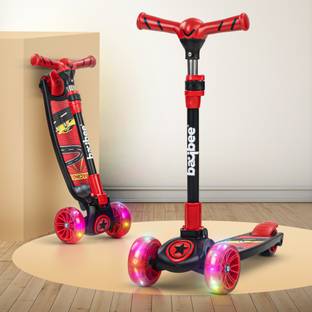 baybee Kitty Kids Kick Scooter for Kids Baby Runner Skate Scooter with LED PU Wheels