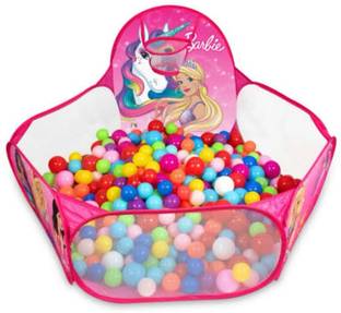 Jayaansh Traders Barbie & Unicorn Ball Pool Set With 50 Multicolour Balls For Kids…