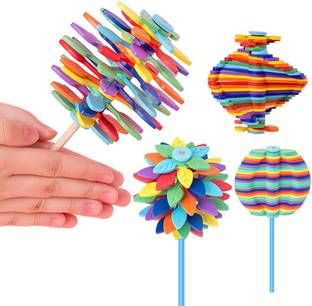 Toybot Flower Rotary Lollipop Fibonacci Number Bar Magic Wand Fidget Spinners Toy