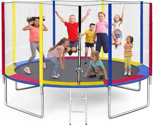 Step Over StepOver 14 Ft GS Jumping Jhula Trampoline with Net for Kids & Adults, Outdoor