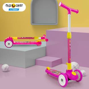 Miss & Chief by Flipkart Smart Kick Scooter, 3Adjustable Height, Foldable, PVC Wheels for Kids (3+ Years)