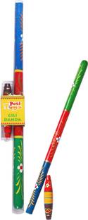 Desi Toys Gilli Danda|Stick & Peg|Traditional Indian Kitti Pul|Gulli Danda|Viti & Dandu