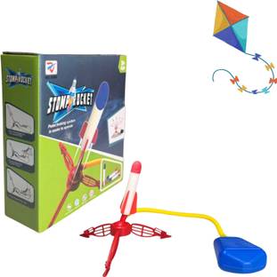 Zuuluzrs Jump Rocket Stomp Blaster Toy Easy to Use Air Powered Foam Rockets