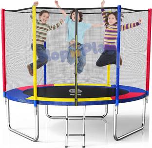 HOP N PLAY 8 Ft / 96 Inches GS Jumping Trampoline Jhula with Enclosure for Kids and Adults