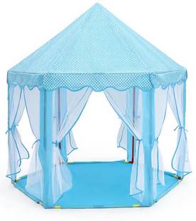 Play Nation Playnation Royal Castle Tent Playhouse for Kids |Mosquito Net Design| Blue
