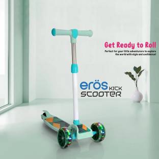 J K INTERNATIONAL 3 Wheel Kick Scooter,Foldable with LED Wheels,Adjustable Height