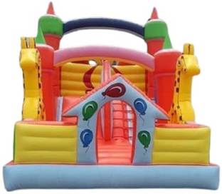 PartyCraz Multicolor Bouncy Playhouse Castle Inflatable for Kid 12 x 18 Feet