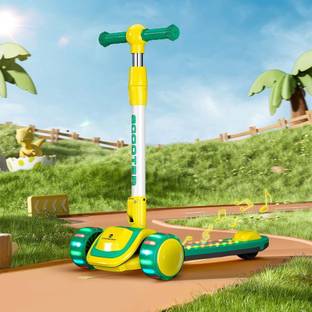 StarAndDaisy 3 Wheel Scooter for Kids,4 Height Adjustable & Foldable, LED Light with Music.