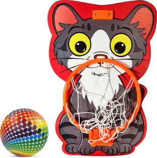 Buddynjoy Small Basket Ball Kit Set with Ring & Ball, Playing Indoor Outdoor Game
