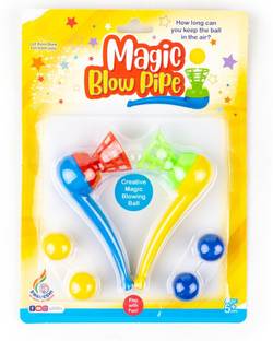 ROSEFAIR Floating Blow Ball Toy Pipe Set, Magic Blowing Ball Toy Party Game for Kids