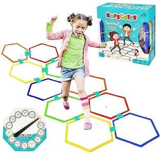 AmtiQ Hopscotch Game for Girls|Jumping Ring Game|Indoor & Outdoor Toys for kids