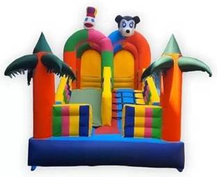 PartyCraz Multicolor Playhouse Balloon Bouncy 12x18 Feet Bounce House with Air Blower