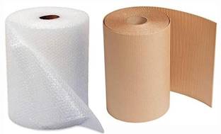 SHRI BALAJI PUBLICATION 60 GSM Bubble Wrap Roll With 120 GSM Corrugated Brown Paper Rol Combo 40 Ft 2 Ft Security Bag