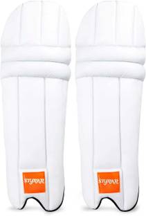 STYRKR Batting Cricket Guard Combo (White-orange) Men's (39 - 43 cm) Batting Pad