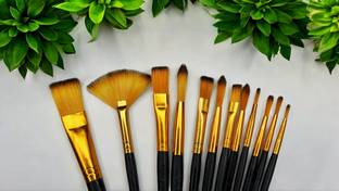 ProArt ELEGANT 12 PIECE PREMIUM ARTIST PAINT BRUSH
