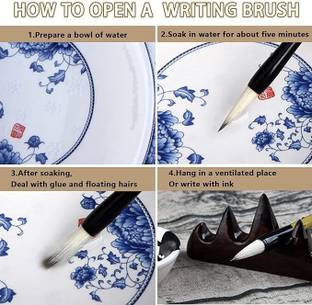 Arrolliant Artist Paint Brush Chinese Calligraphy Writing Set 3 Pieces Pen Watercolor