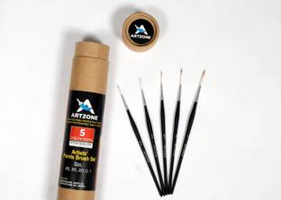Artzone Art Zone Detailed Long Liner Super Fine Brushes with Free Paint Brush Box