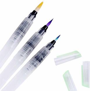 sabahz 3 Sizes Water Brush Pen for Watercolor Calligraphy Drawing Tool Marker