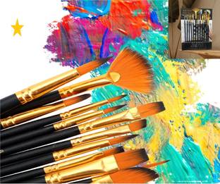 कनेच Artist Professional Nylon Painting Pens/Brush Acrylic Oil Watercolor