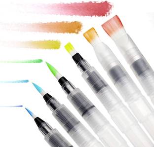 URBAN BOX Premium Nylon Brushs Aqua Painting Brushes for Water Set of 6