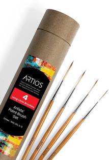 ARTIOS Fine Detailing Brush for Painting - Long Liner Rigger Brush with Brush Holder